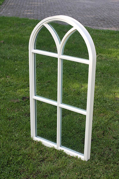 Hardhouten hoog stalraam met dubbel glas (model D) 